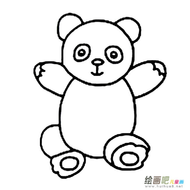 卡通大熊猫简笔画图片