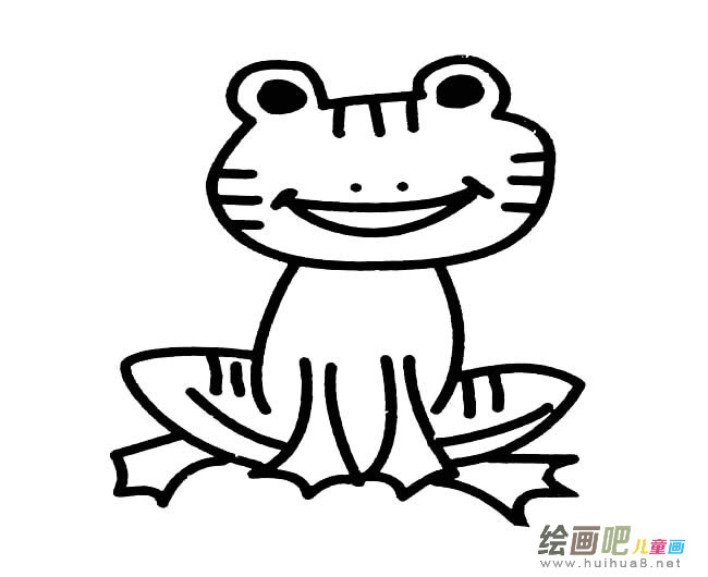 大眼睛的青蛙简笔画