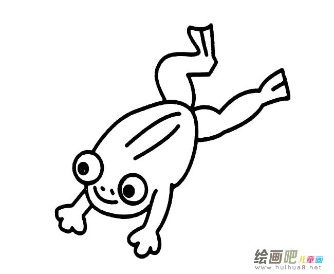 跳跃的青蛙简笔画