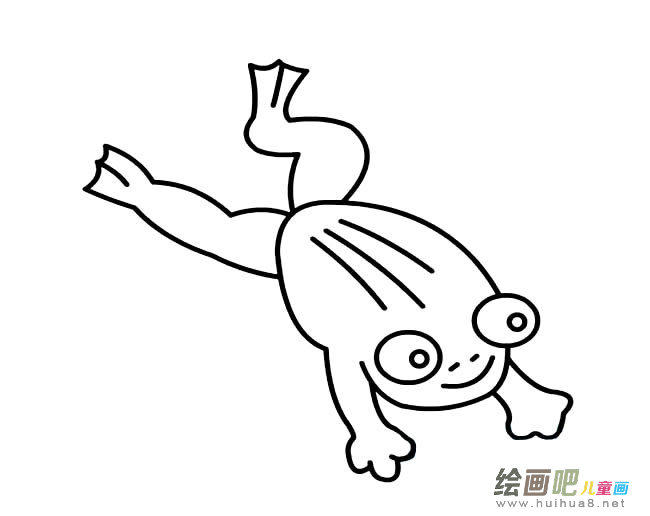 跳跃的青蛙简笔画