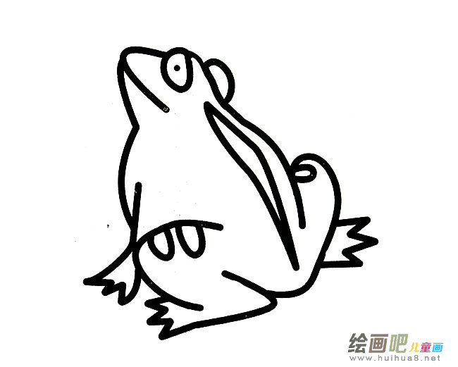 一只大青蛙简笔画