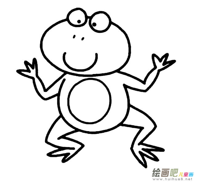 可爱卡通小青蛙简笔画