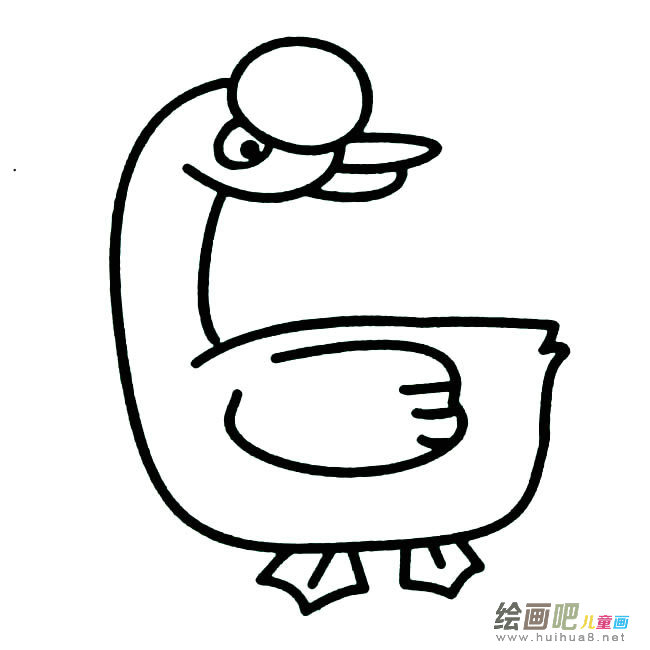 大头鹅简笔画图片