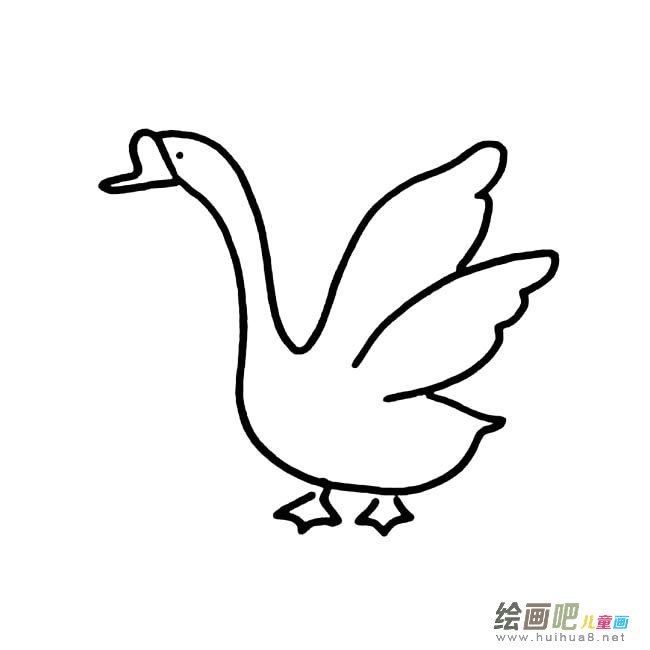 大白鹅的简笔画图片