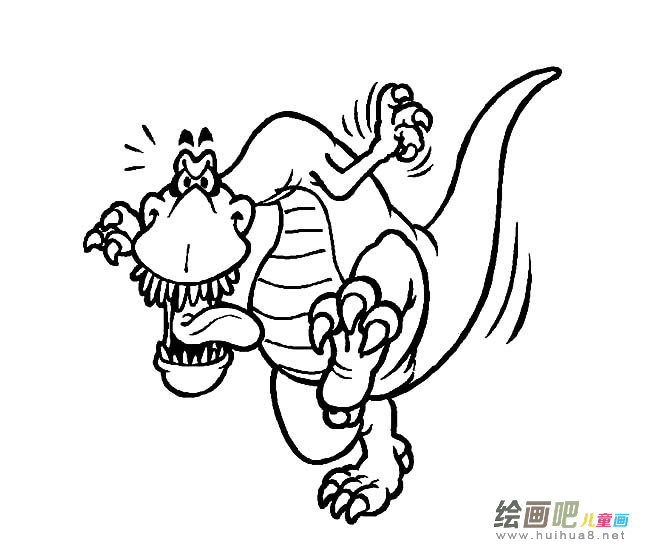 卡通霸王龙简笔画图片