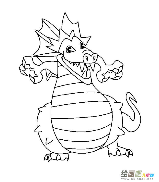 卡通龙的简笔画图片