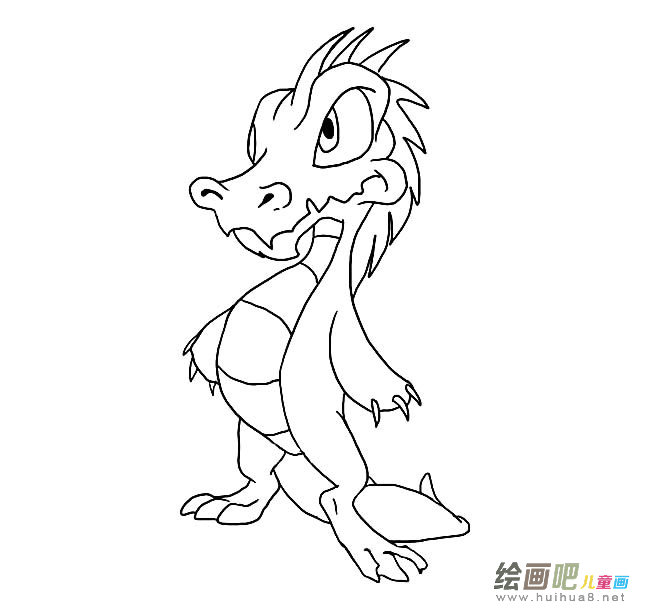 卡通龙简笔画图片