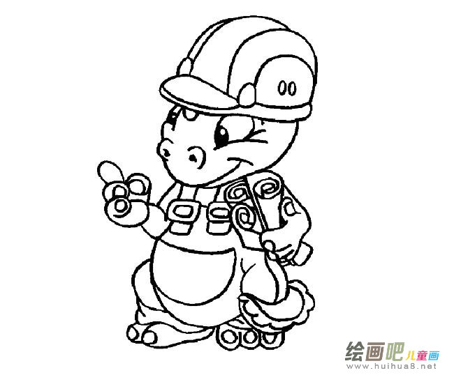 卡通小龙人简笔画图片