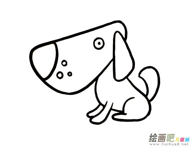 萌狗简笔画图片