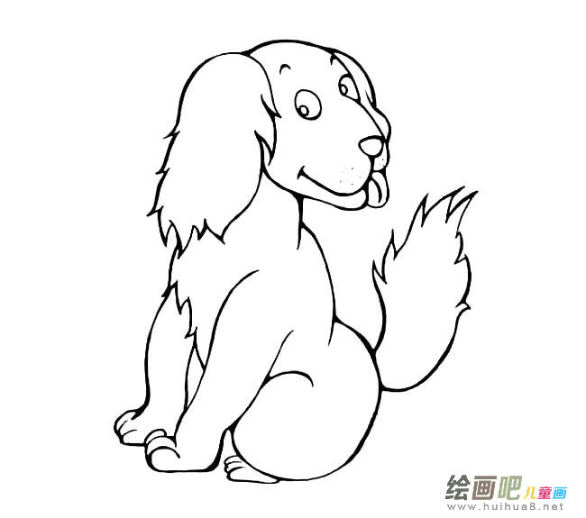 宠物狗的简笔画图片