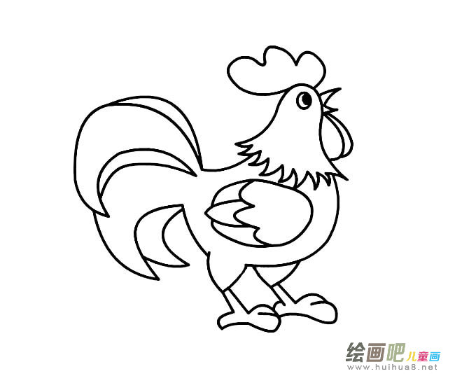 大公鸡简笔画图片