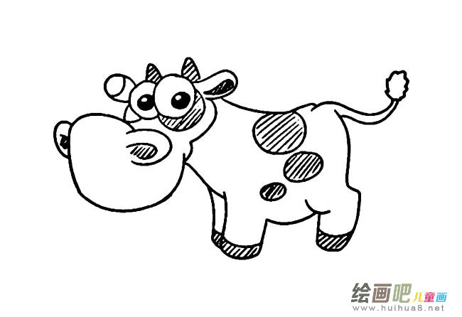 卡通可爱奶牛简笔画图片