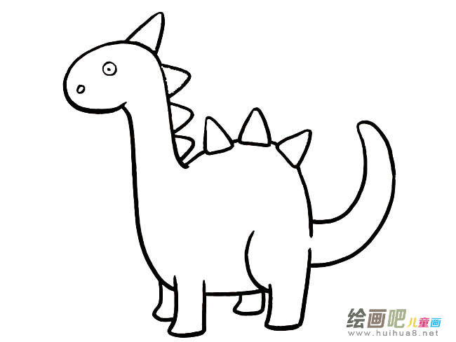 可爱卡通恐龙简笔画图片