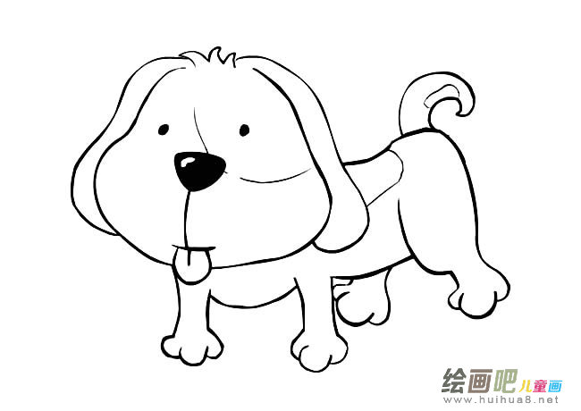 哈八狗简笔画图片