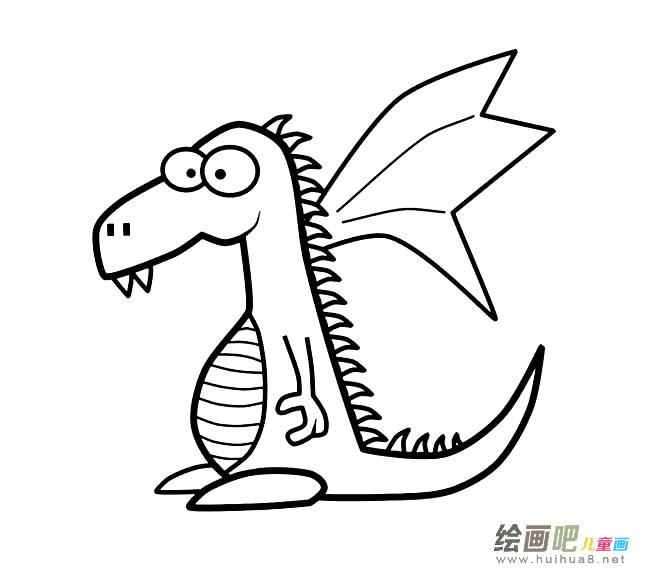 卡通可爱小飞龙简笔画图片