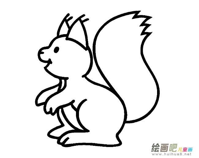 卡通小松鼠简笔画图片