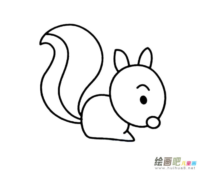 小松鼠简笔画 可爱小松鼠简笔画图片