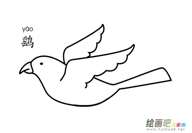 鹞鸟简笔画图片