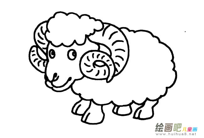 可爱小绵羊简笔画图片