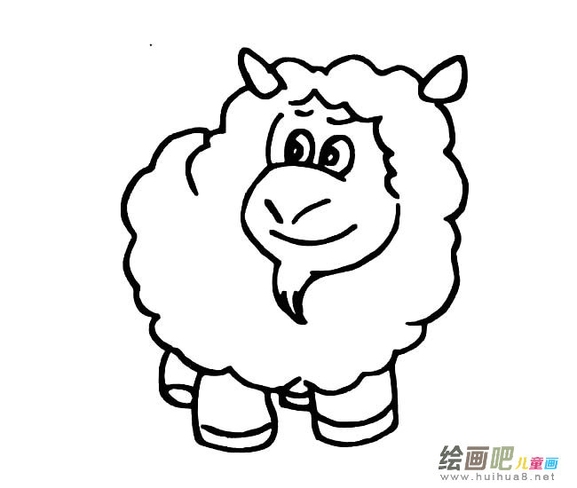 卡通绵羊简笔画图片