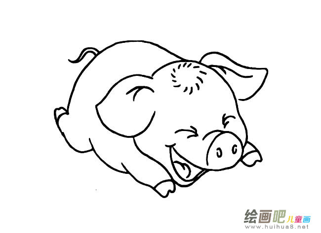 可爱猪简笔画图片