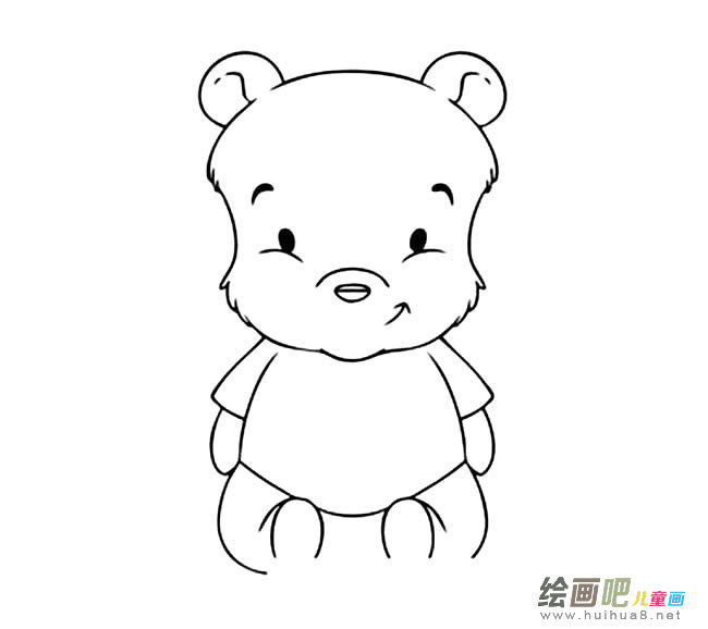 可爱卡通泰迪熊简笔画图片