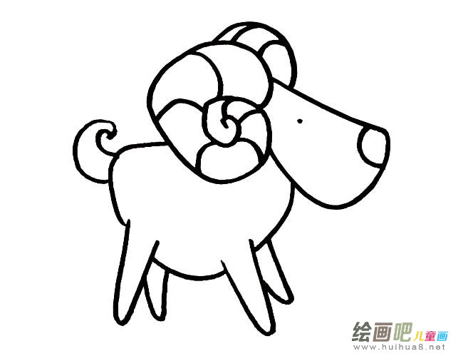 卡通山羊简笔画图片