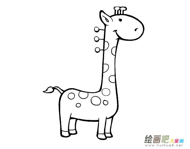 可爱卡通长颈鹿简笔画图片