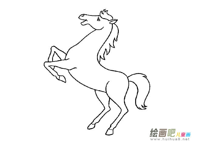 白龙马简笔画图片