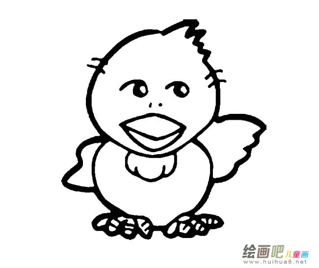 可爱小鸡简笔画图片