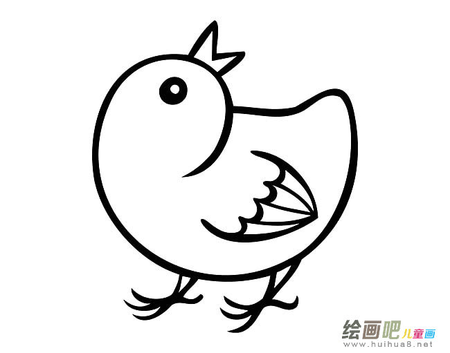 卡通小鸡简笔画图片