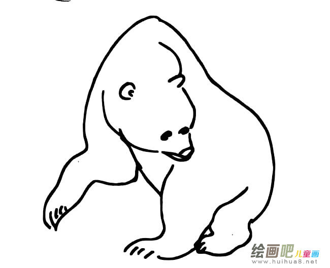 北极熊简笔画图片大全