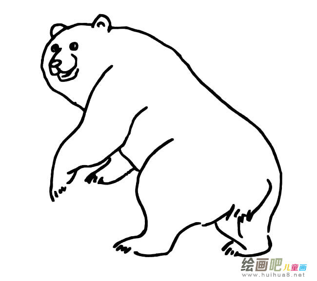 北极熊简笔画图片大全