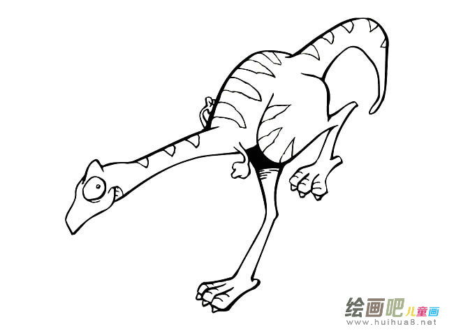 两只脚的恐龙简笔画图片
