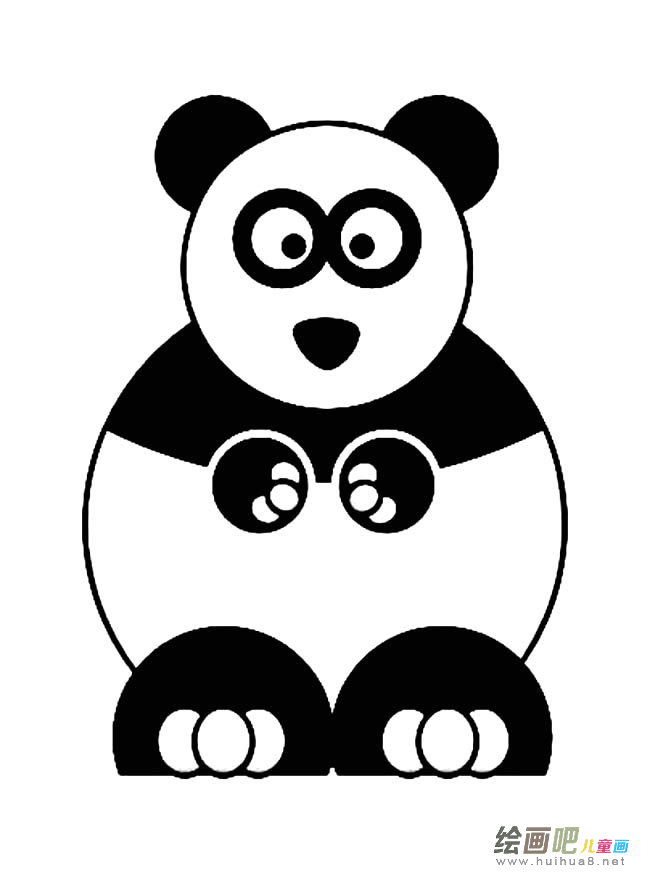 可爱的胖熊猫简笔画图片
