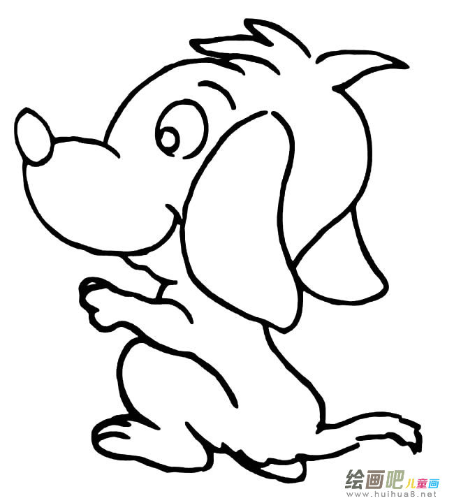 可爱的小狗简笔画图片