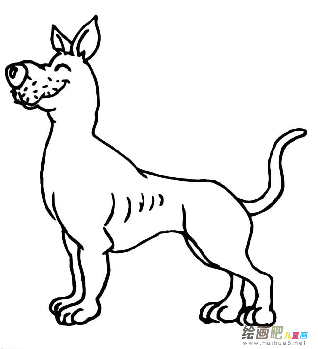 卡通狗狗简笔画图片