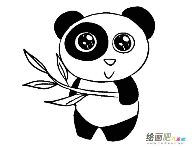 可爱的大熊猫简笔画图片