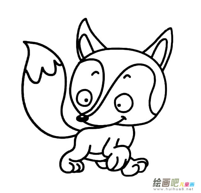 超萌可爱卡通狐狸简笔画图片