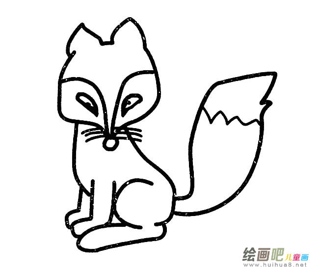 优雅的狐狸简笔画图片