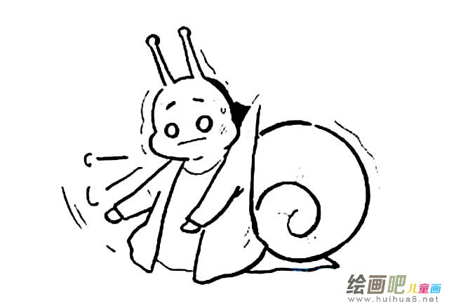 可爱卡通蜗牛简笔画图片