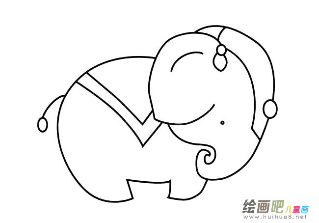 坐骑大象简笔画图片