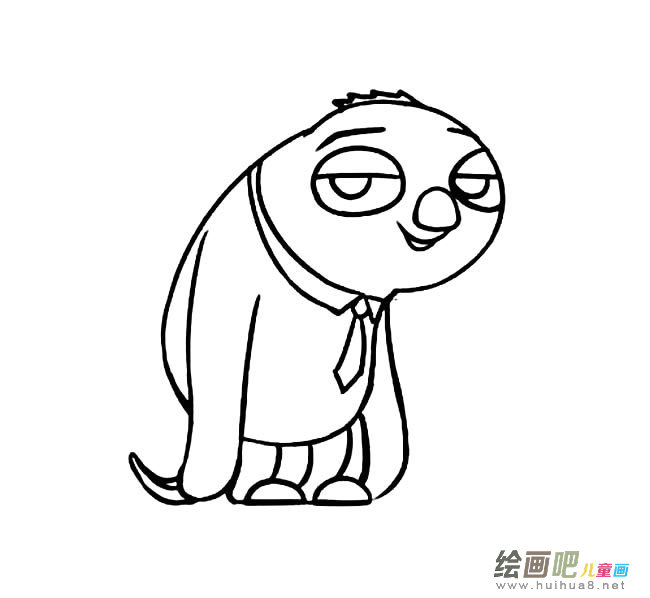 可爱卡通树懒简笔画图片