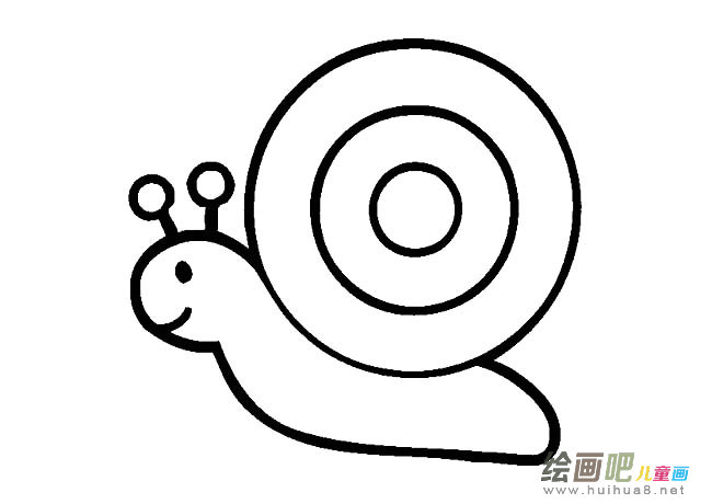 蜗牛简笔画图片