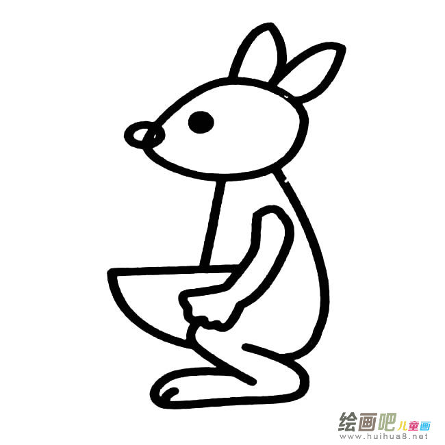 袋鼠简笔画图片