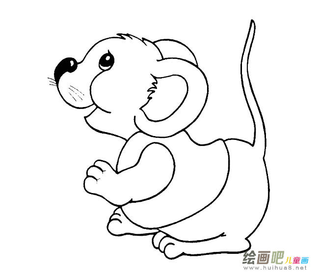 花栗鼠简笔画图片