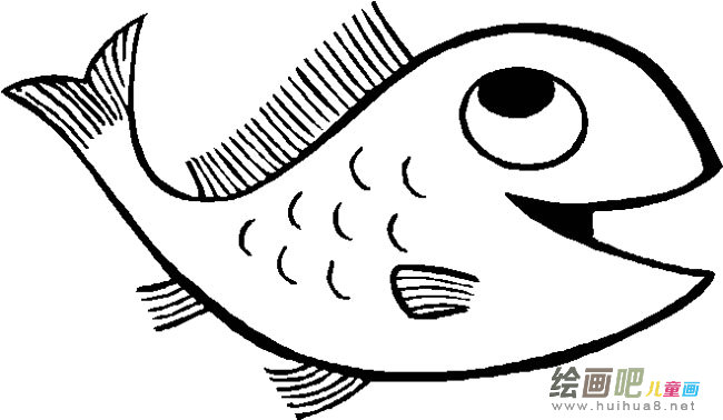 鲸鱼简笔画步骤图片大全