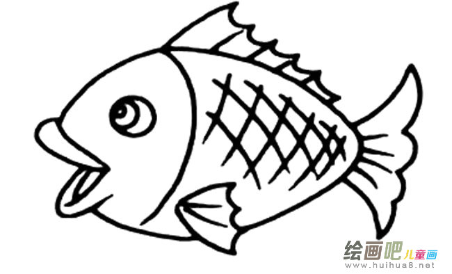 鲤鱼简笔画步骤图片大全
