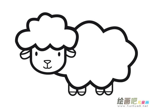小绵羊简笔画步骤图片大全