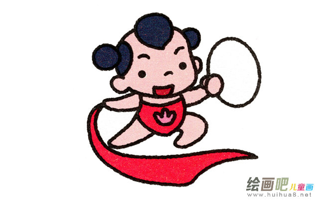 哪吒简笔画步骤图片大全